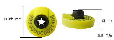 Two Pieces Round shape TPU Rfid LF Ear Tags  For Pig with Customized color, laser printing number