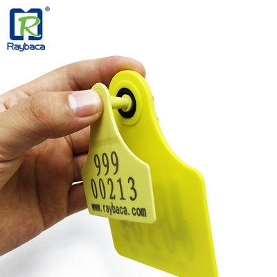 UHF Rfid Cattle Ear Tags 860-960mhz Frequency Longer Reading Distance